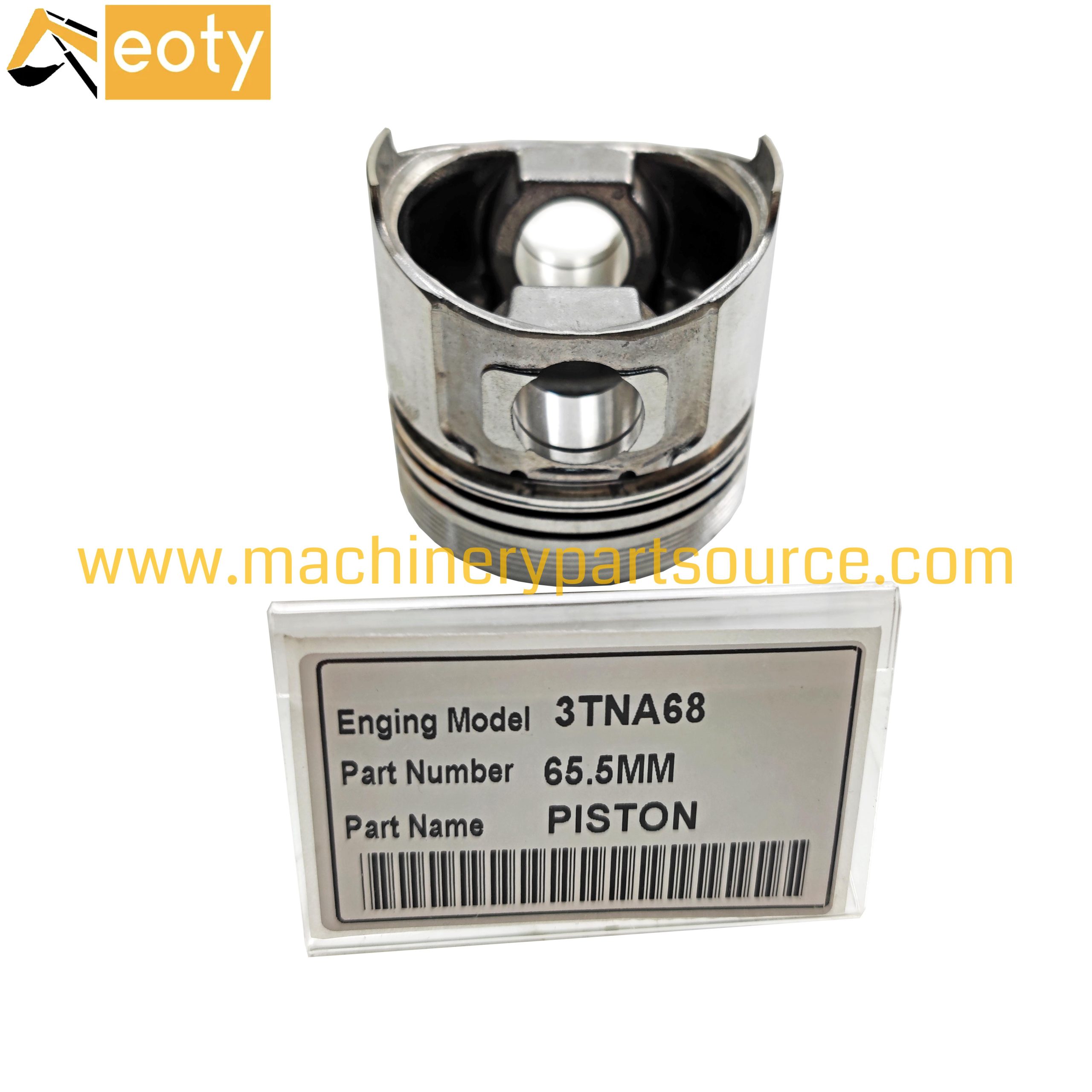 3TNA68 Piston with Pin, Height 65mm, Ring Grooves 1.5×1.5×3.5mm, 129901-22091 for Yanmar Engine
