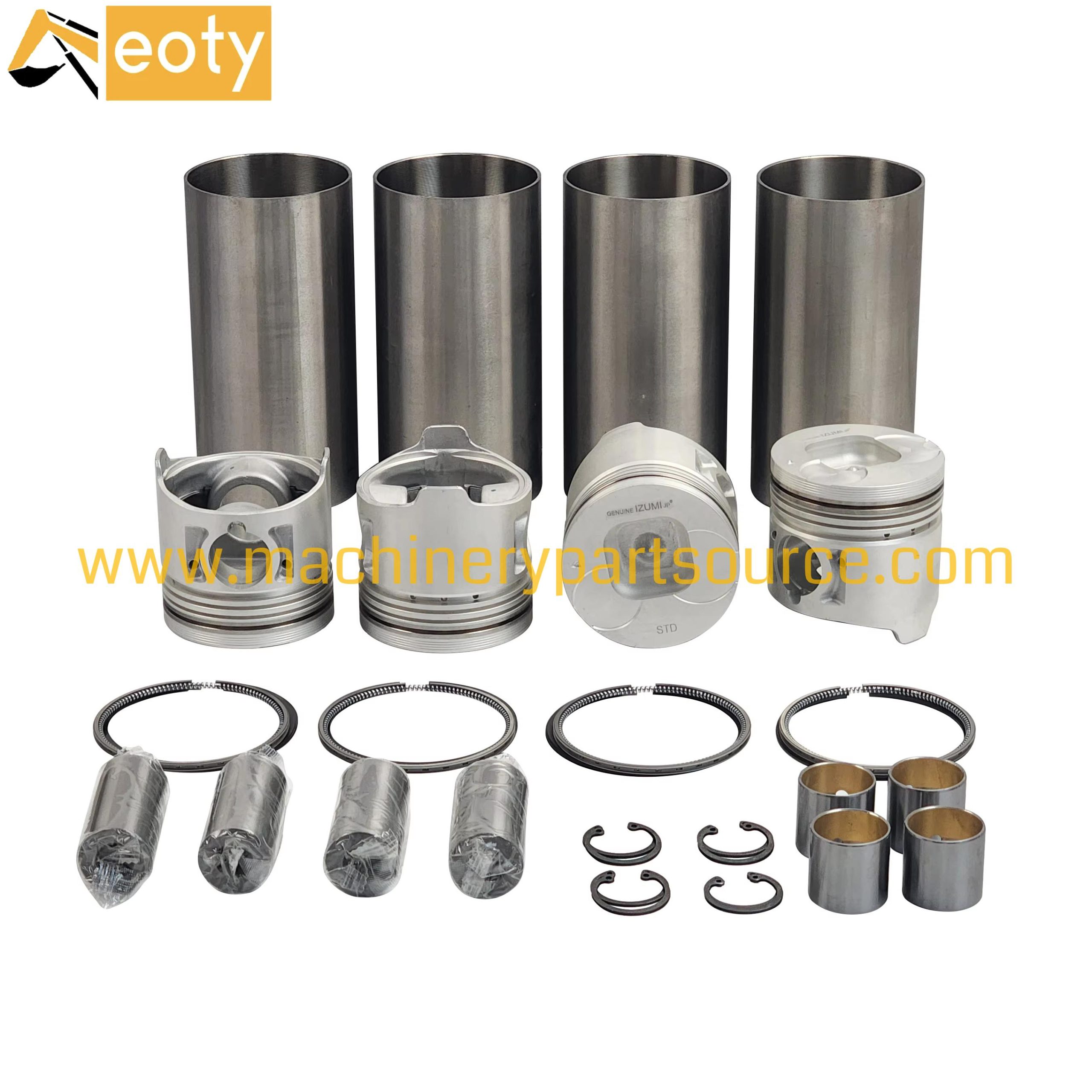 Kubota D201 Cylinder Liner Kit | Engine Overhaul Parts | 4-Cylinder Diesel
