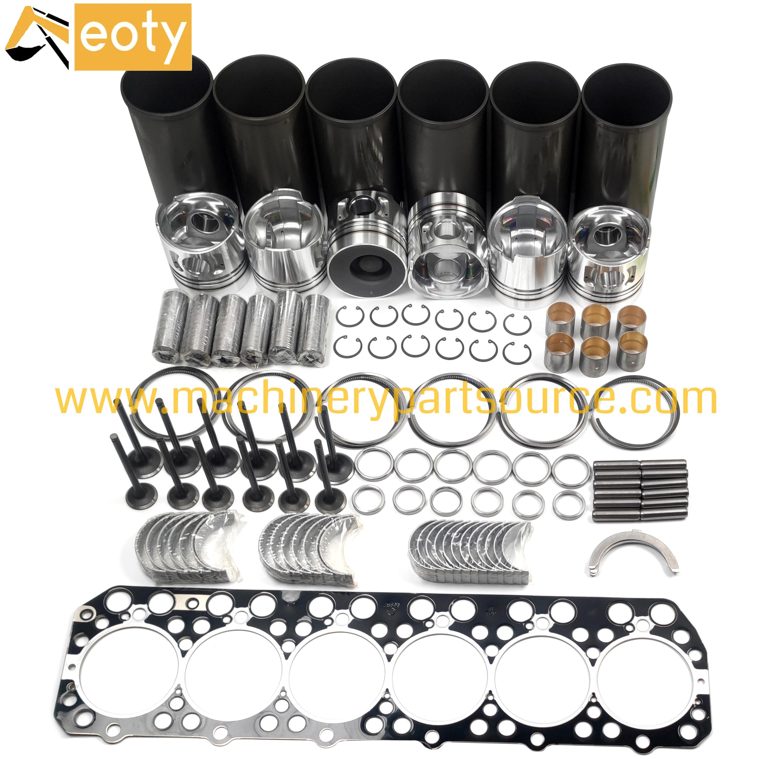 Nissan FE6/FE6T Engine Overhaul Gasket Set w/ Cylinder Liner, Piston, Valve & Bearing Kit