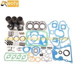 Mitsubishi K3H Diesel Engine Overhaul Rebuild Kit | Piston Set, Bearings, Valve Train Components