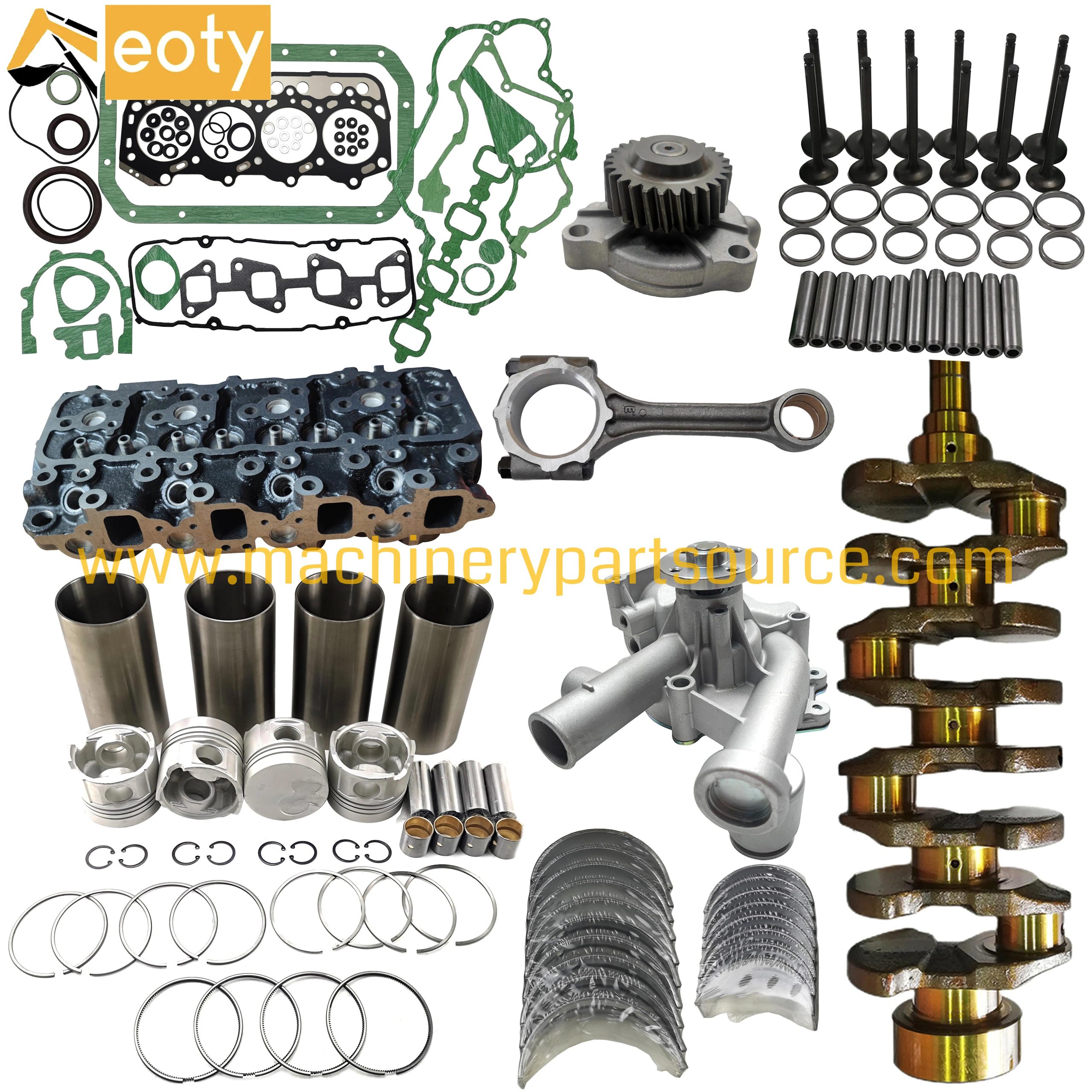 Toyota Engine Overhaul Set 1Z 2Z 3Z 2L 3Y 5L 1AZ 1HD 1DZ 12H 14B Cylinder Piston Gasket Kit
