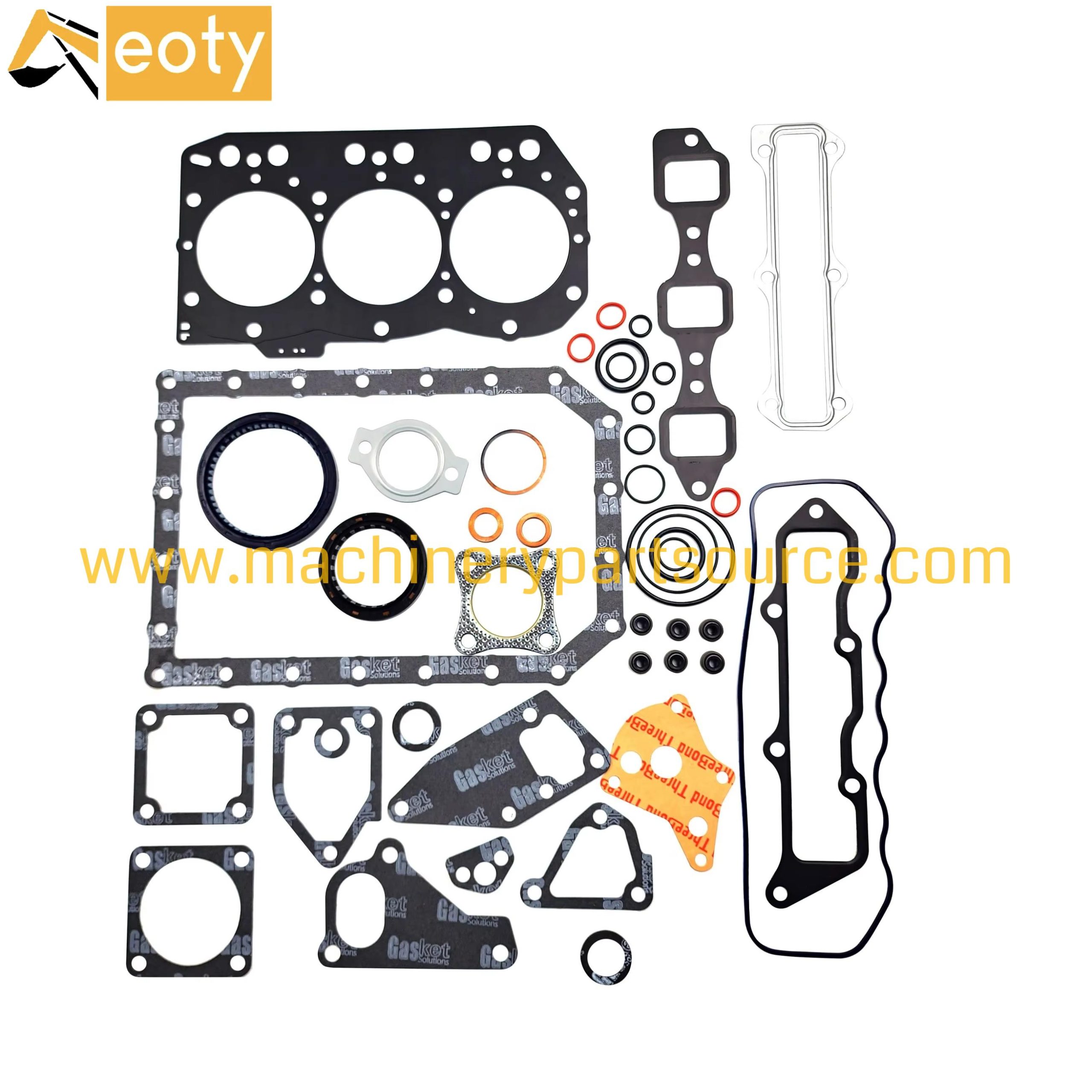 Yanmar 3TNC80 Full Gasket Kit 719809-92600 719809-92610 719859-92600 for Excavator Engine