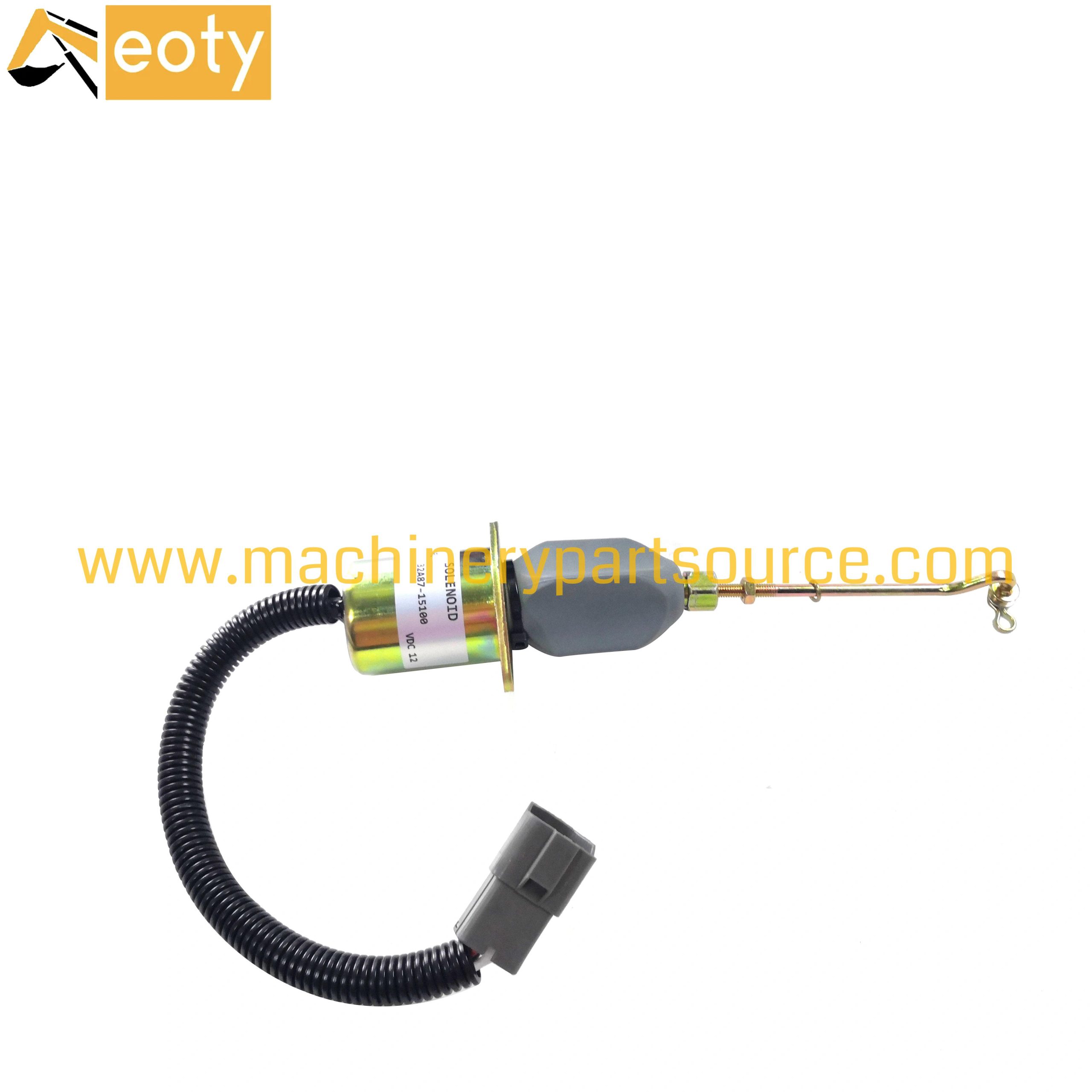 Mitsubishi S4Q-2 Solenoid Valve 32A87-15100 | 12V Diesel Engine Fuel Shutoff