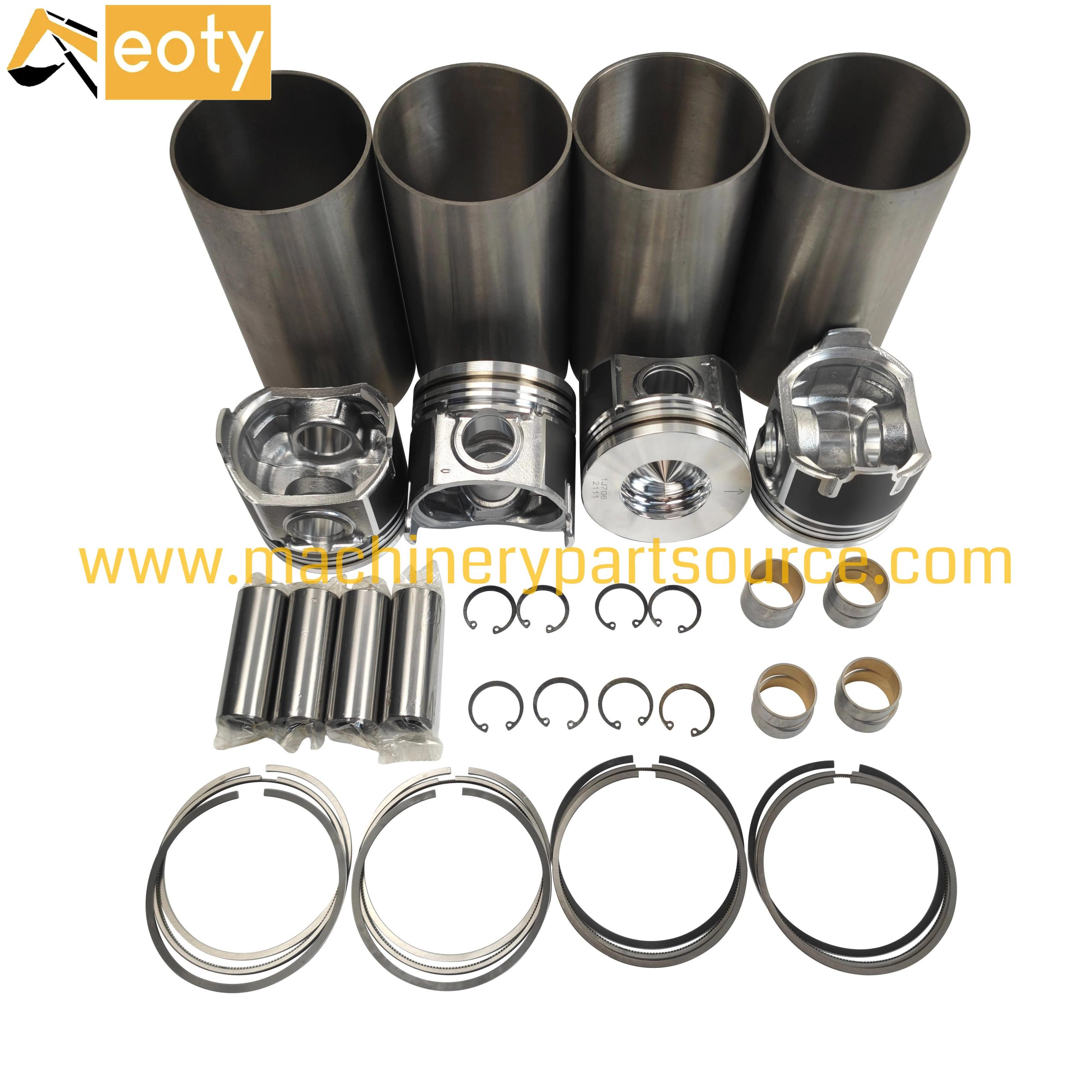 Kubota V2607 V2607T Cylinder Liner Kit 1J700-02310 Piston Set 1J706-21110 Engine Repair Set