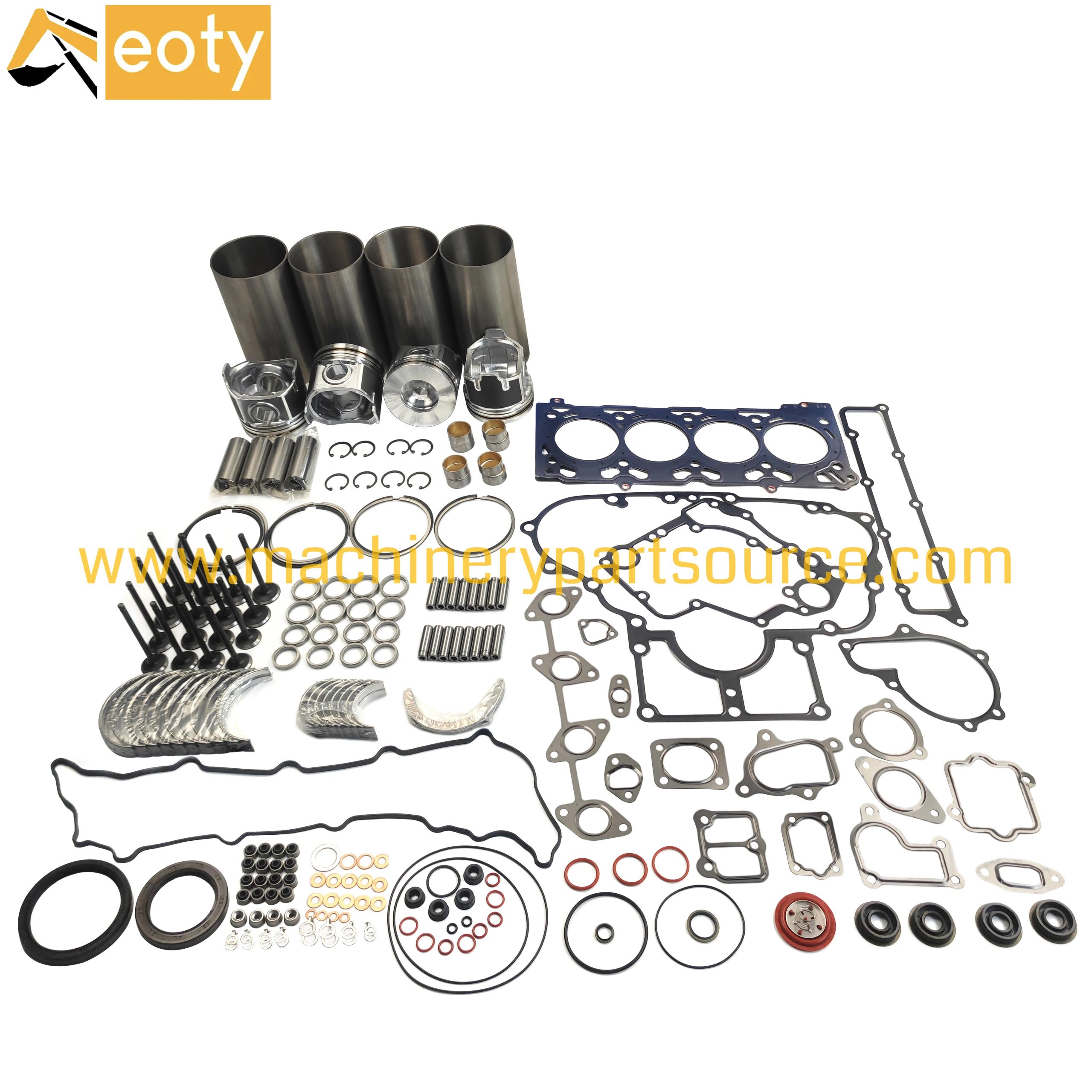 Kubota V2607 V2607T Engine Overhaul Rebuild Kit Piston Set 1J700-21110 1J700-21120