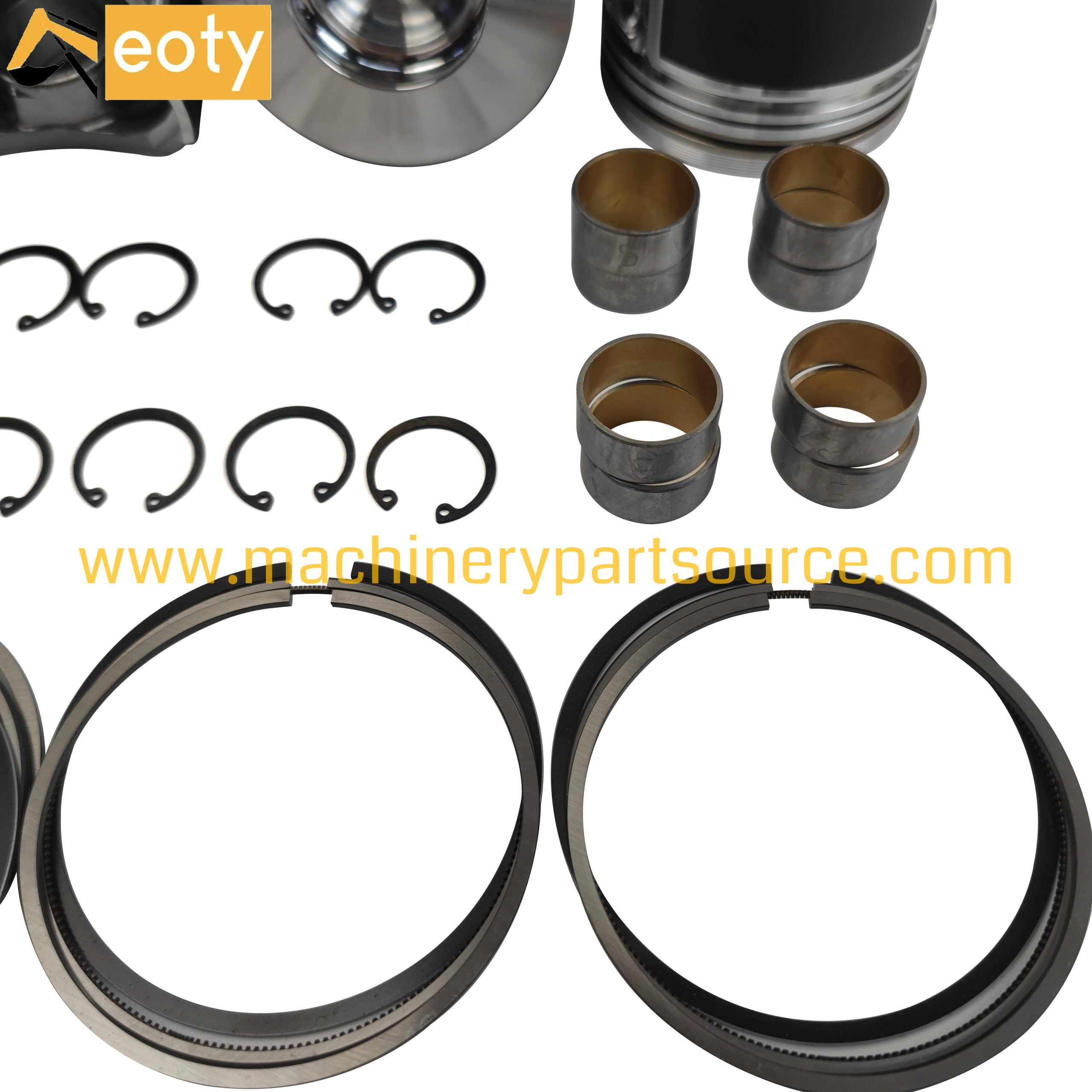 Kubota V2607-T Engine Cylinder Liner Kit & Piston Assembly 1J700-21110