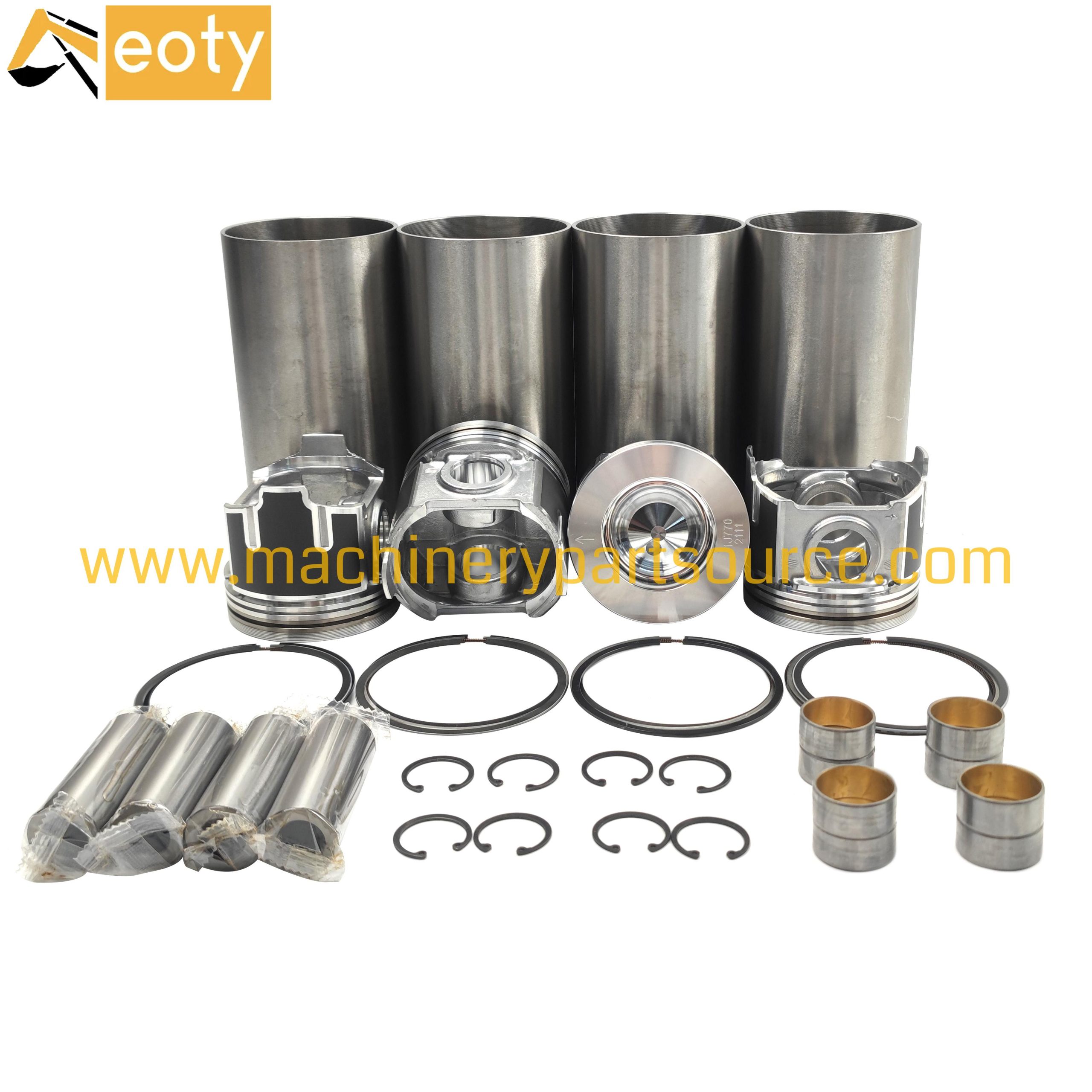 Kubota V3307-T Engine Cylinder Liner Kit Piston 1J770-21112 For Tractor Excavator