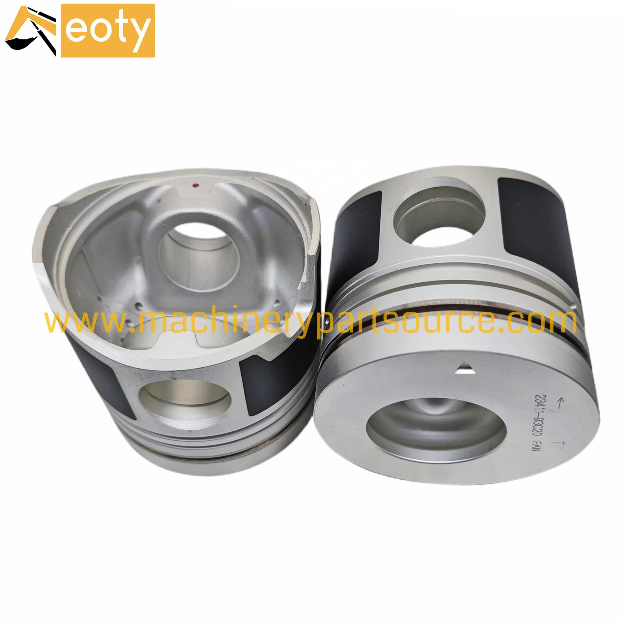 23411-93C20 Engine Piston Kit For Hyundai R210-7 R220-9 Excavator Mitsubishi 6D16 6D16T D6BT D6BR
