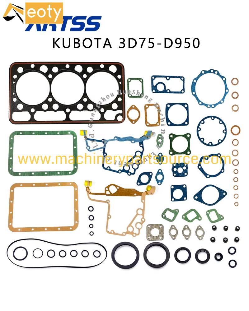 3D72 D950 Complete Overhaul Gasket Set Fit Kubota Mini Excavator Engine Full Repair Gasket Kit