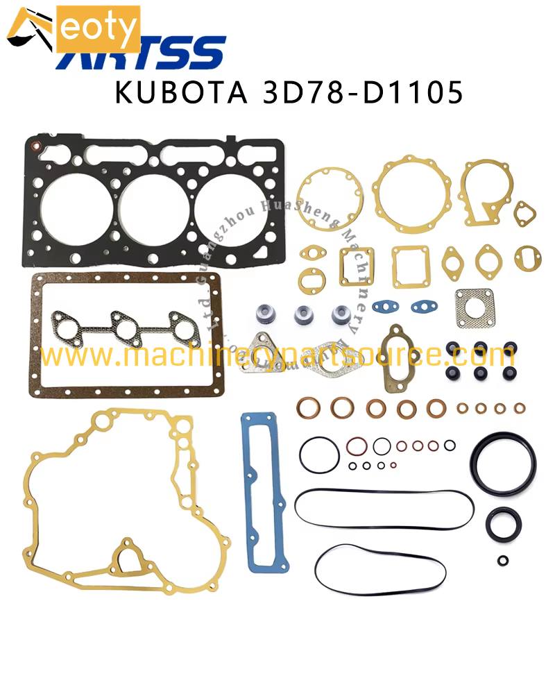 3D78-D1105 Complete Full Gasket Set Fit Kubota Tractor Excavator Engine Overhaul Repair Kit