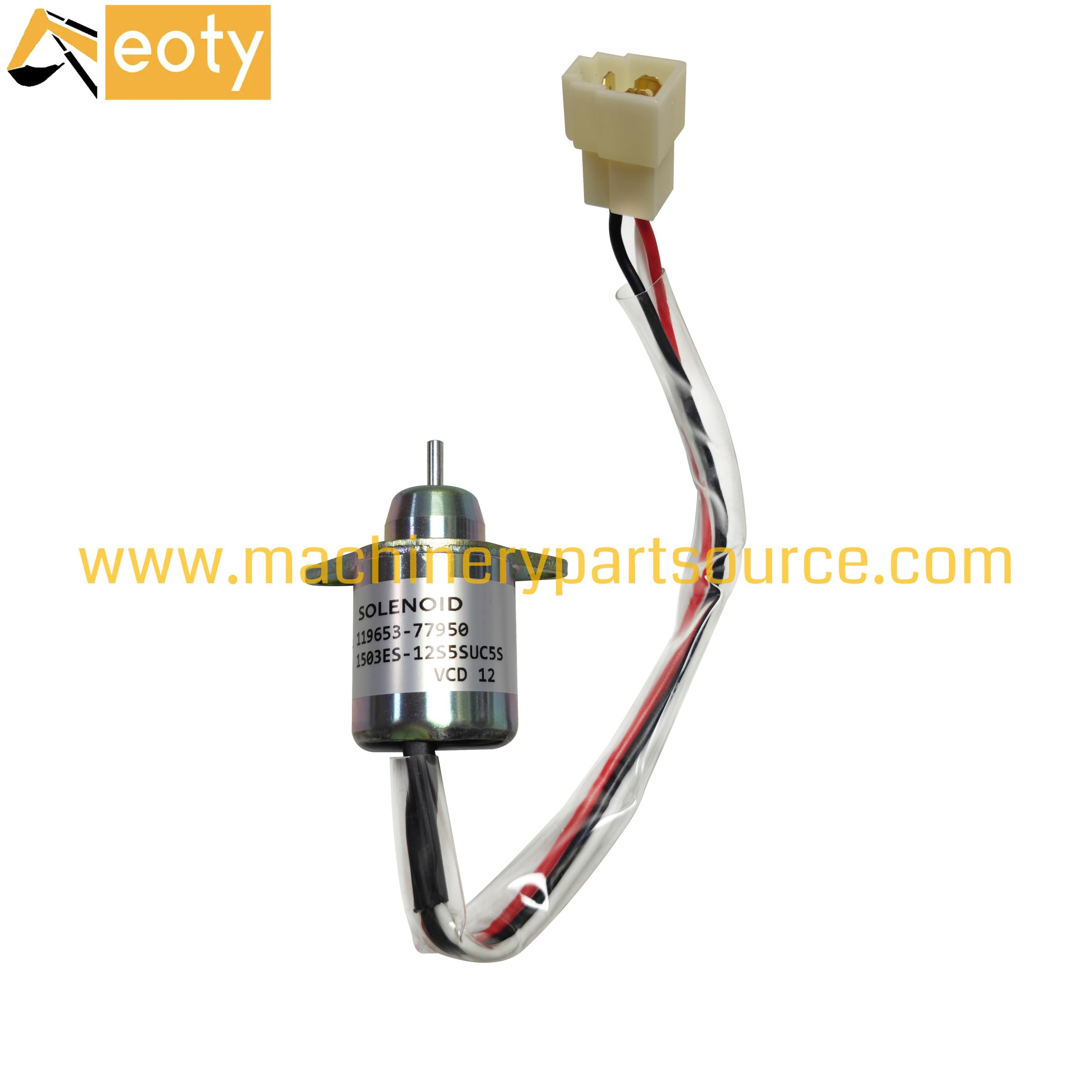 4TNV98 Fuel Shut Off Solenoid 119653-77950 1503ES-12S5SUC5S for Yanmar Engine Parts