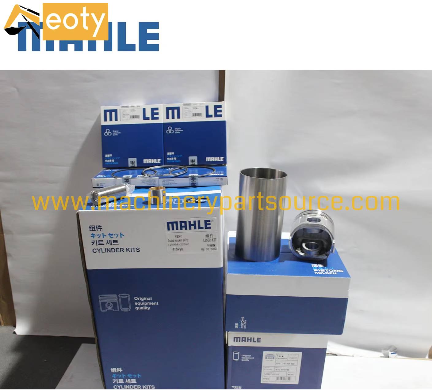 4TNV98 Cylinder Liner Kit for Yanmar Engine, Fits Hitachi SH75X-3, Hyundai R80-7, Daewoo DH80-7