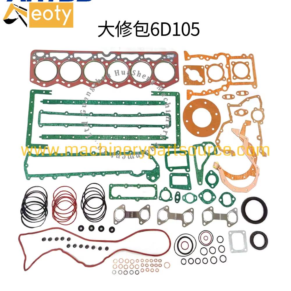 6D105 Complete Diesel Engine Full Overhaul Gasket Set Fit Komatsu PC300 Excavator Repair Gasket Kit