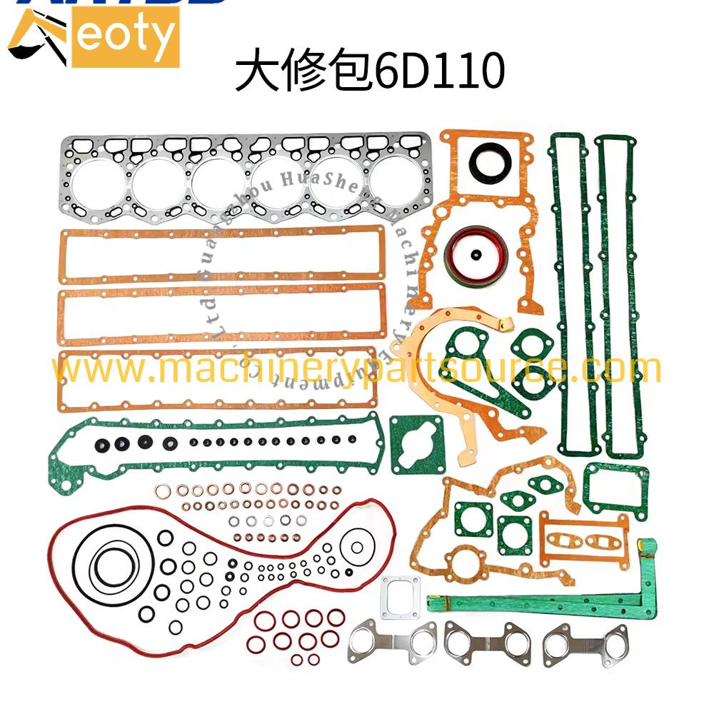 6D110 Complete Full Engine Overhaul Gasket Kit Fit Komatsu Large Excavator Diesel Engine