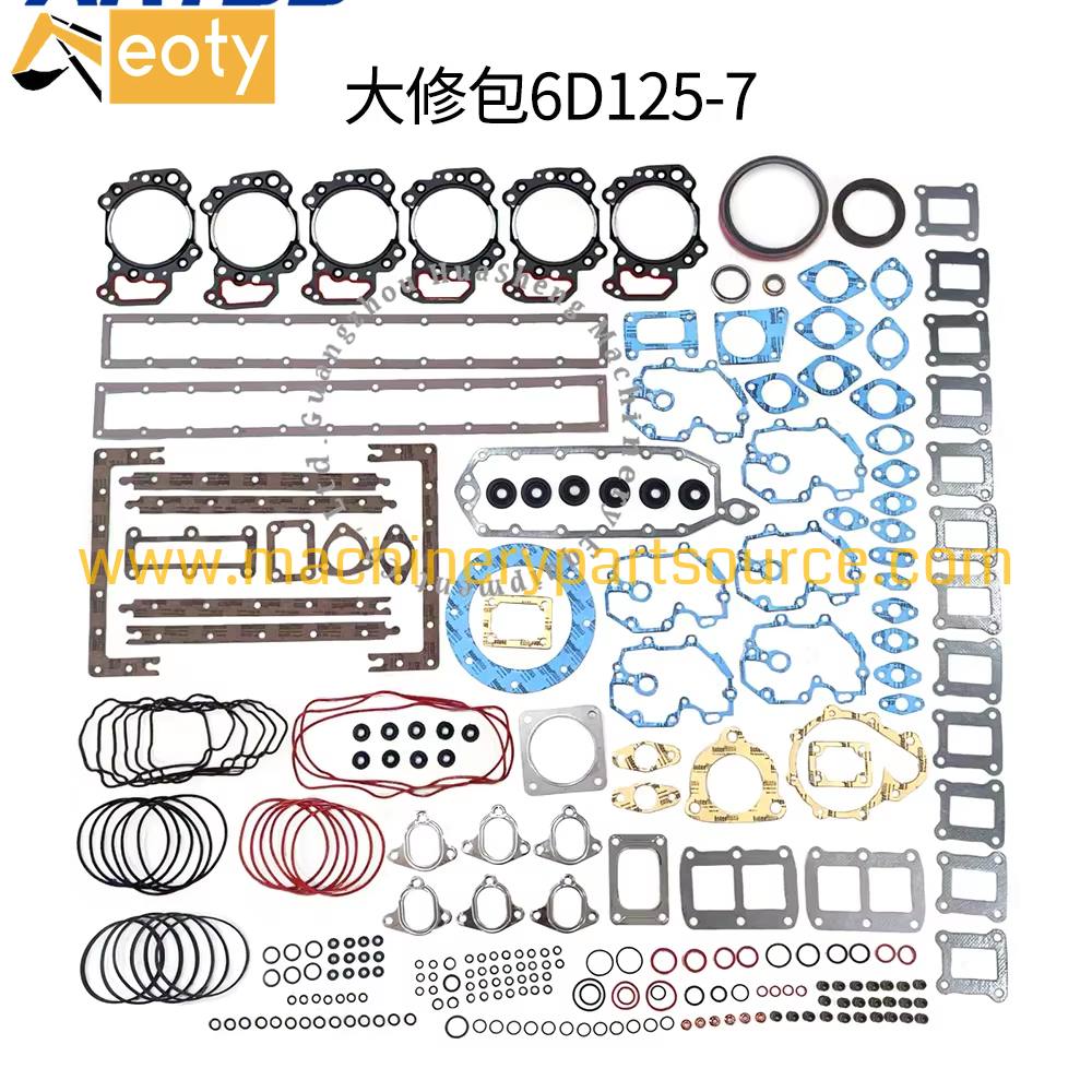 6D125-7 6D125 Overhaul Gasket Kit for PC400-7 Excavator Engine Seal Repair Set