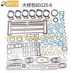 6D125-8 Engine Full Gasket Kit For Komatsu PC400-8 Excavator Engine Parts