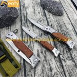 A.k-47 Customizable Oem Grade Diy Camping Folding Blade Pocket Knife D2 Stainless Steel Wood Handle product image 2