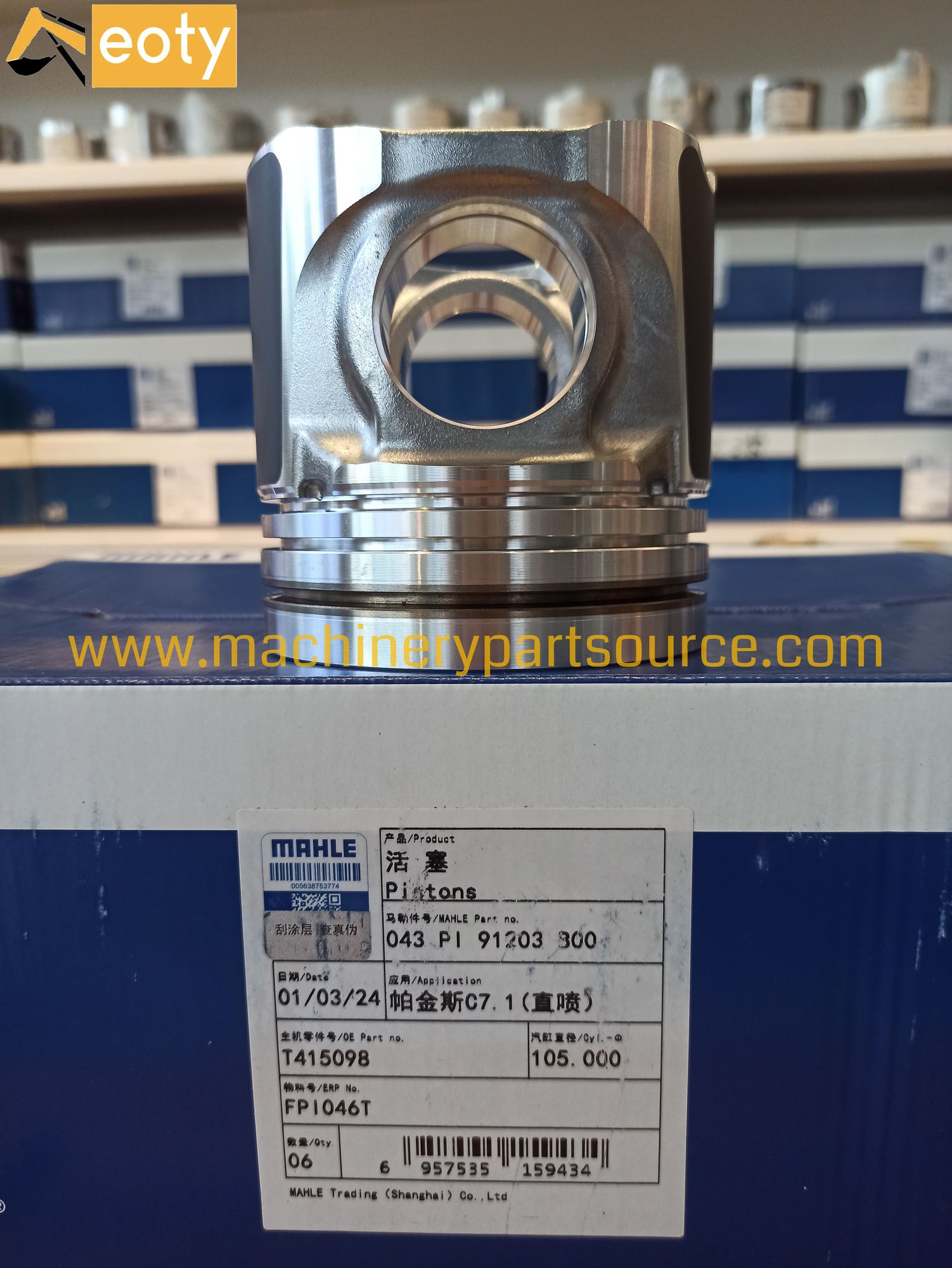 C7.1 Piston 370-7998 For Caterpillar Cat 323d Excavator Mahle Piston Perkins 131204 3707997 T415098