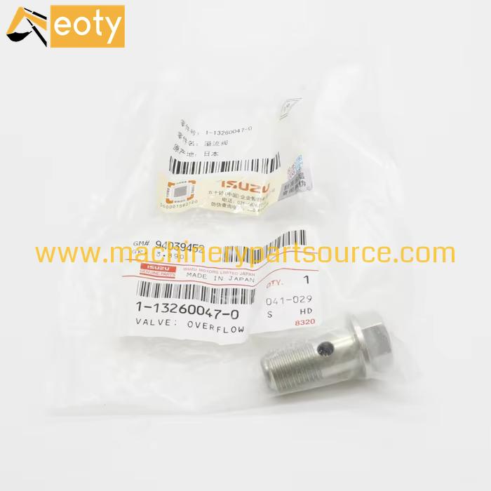 6BG1 Excavator Truck Engine Overflow Valve 1-13260047-0