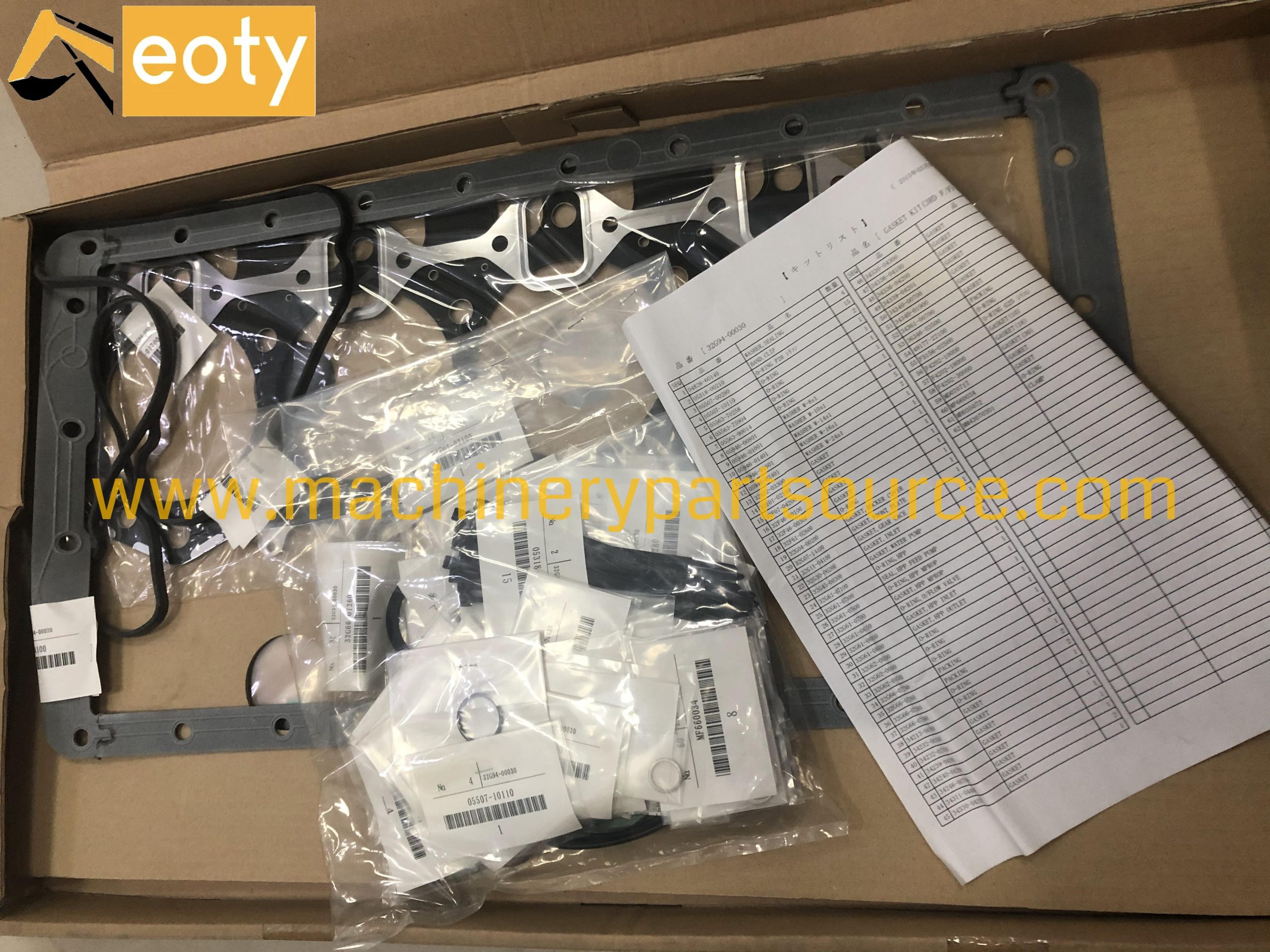Excavator Cylinder Gasket Set 4D34T ME996358 Gasket Kit for Mitsubishi Diesel Engine Parts