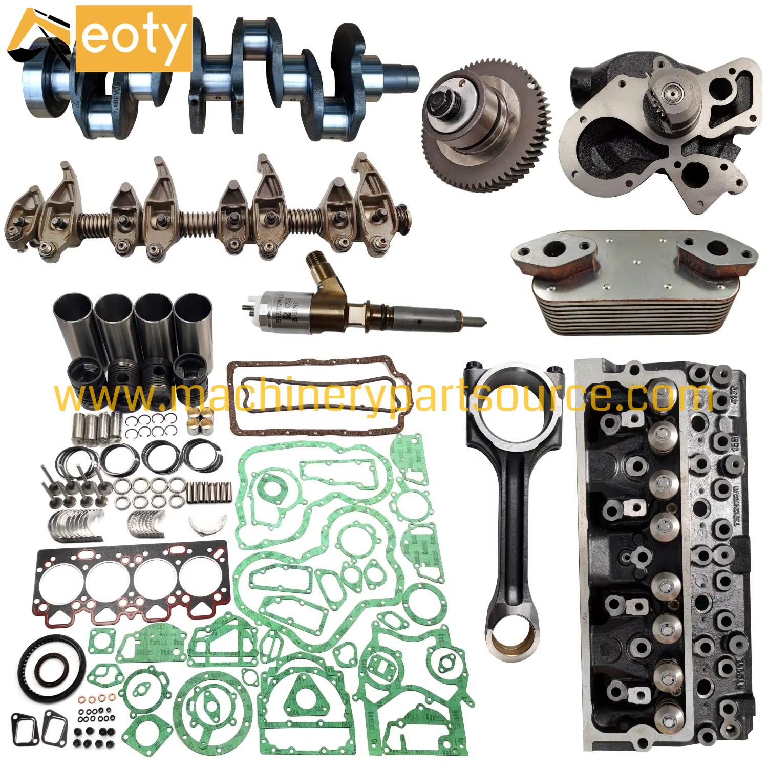 For Mitsubishi 4D56U 16V Full Gasket Kit 1000A406 1000A407 1005A205 Cylinder Gasket for Excavator
