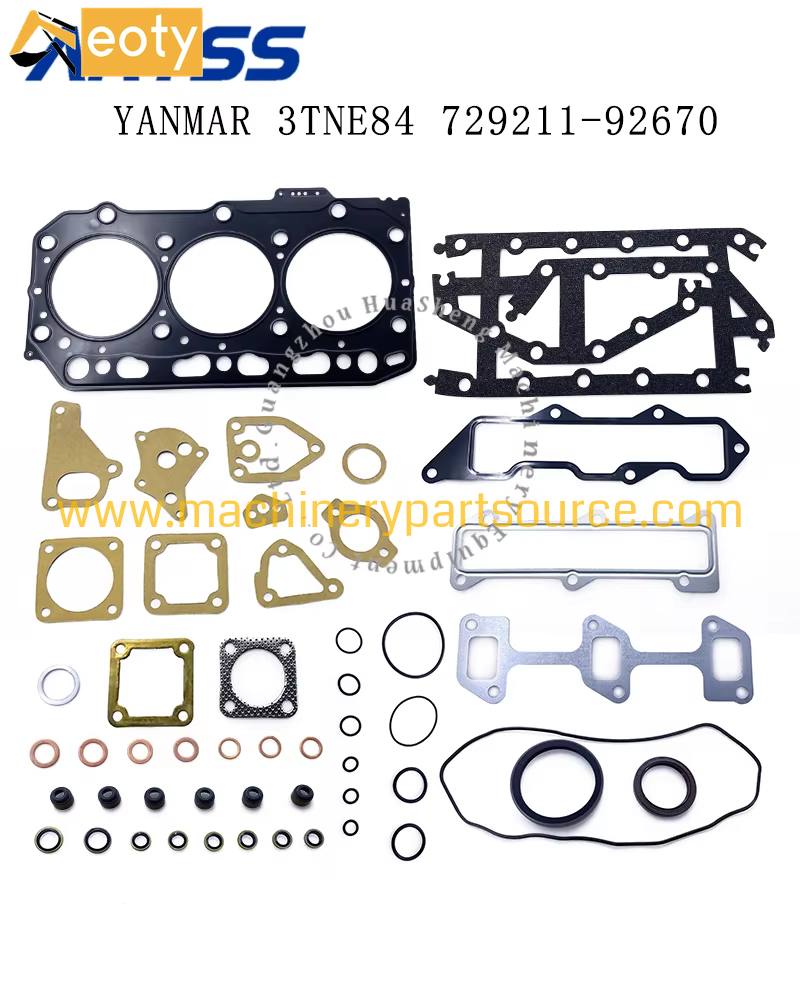 Full Gasket Kit YM129001-01330 for Yanmar 3TNE84 Komatsu 3D84 PC30-7 PC35R-8 Engine Seal Set