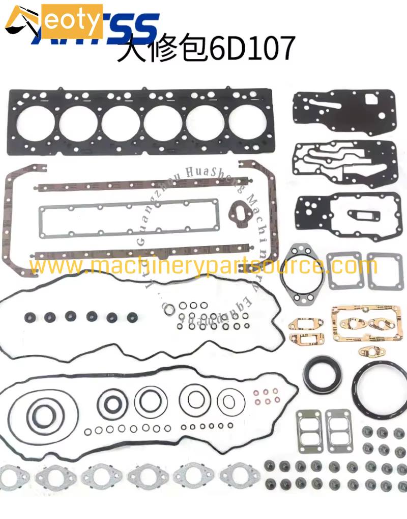 Full Overhaul Engine Gasket Kit 6754-k1-9901 For Komatsu 6D107 Excavator Diesel Seal High Temp