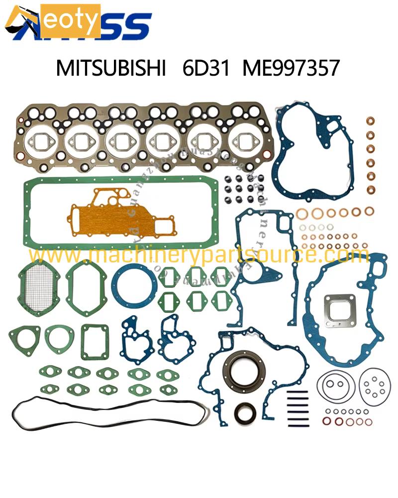 Full Overhaul Engine Gasket Kit ME996445 For Mitsubishi 6D31 Excavator Diesel Seal