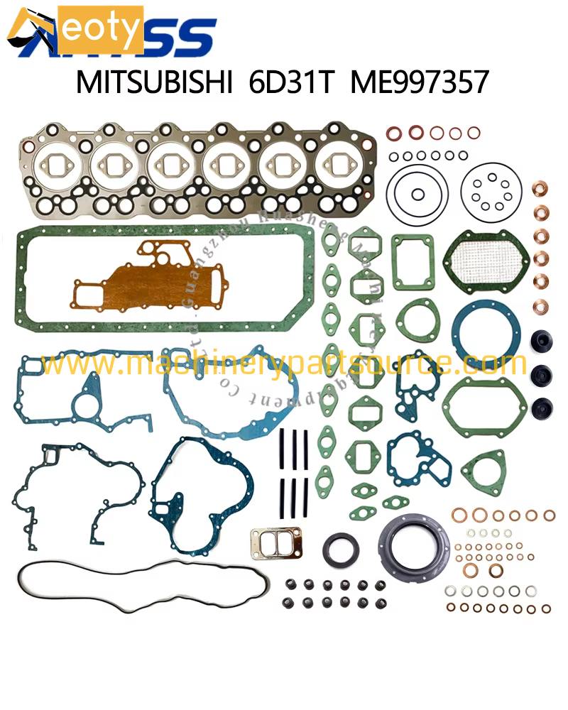 Full Engine Gasket Kit ME996446 For Mitsubishi 6D31T Excavator Diesel Seal High Temp