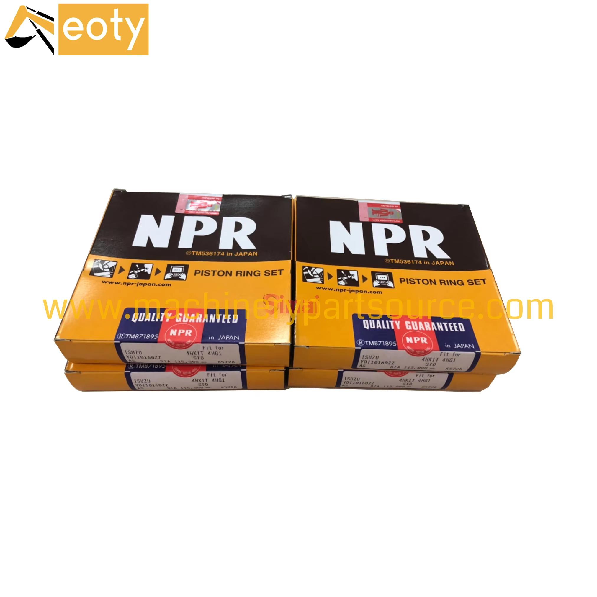 Genuine NPR YDI10160ZZ Piston Ring 13011-54130 for Isuzu 4HK1T 4HG1 Diesel Engine 115mm
