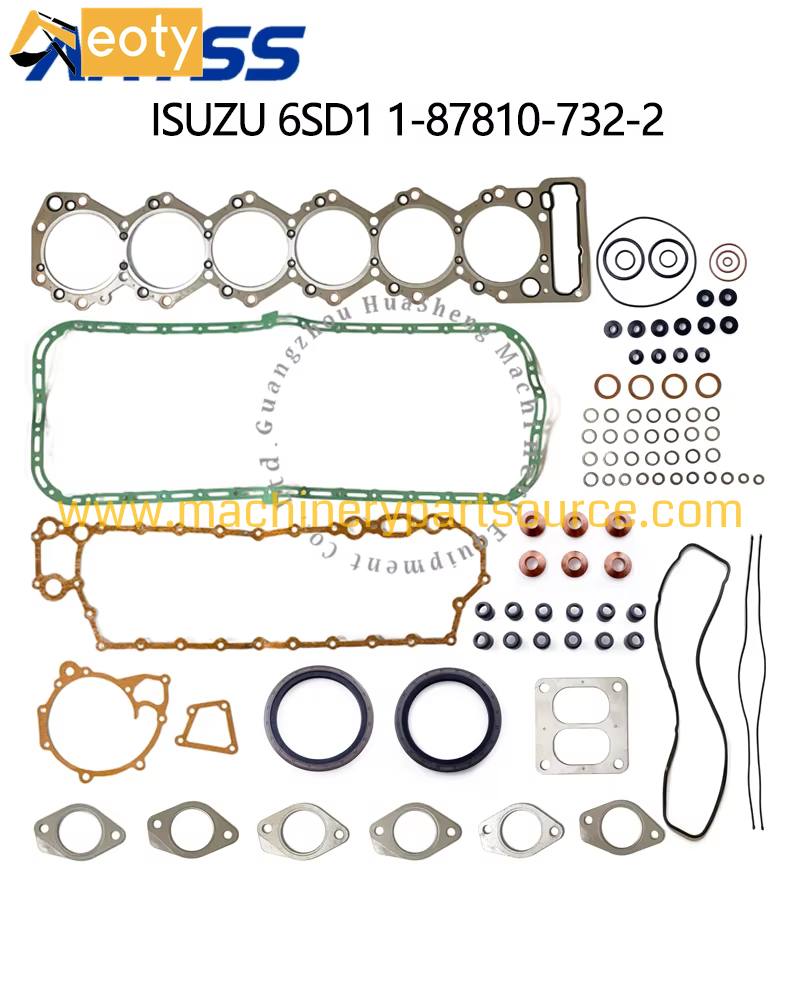 Isuzu 6SD1 6SD1T Engine Full Gasket Kit 1-87810-732-2 for Excavator & Diesel Engine Parts