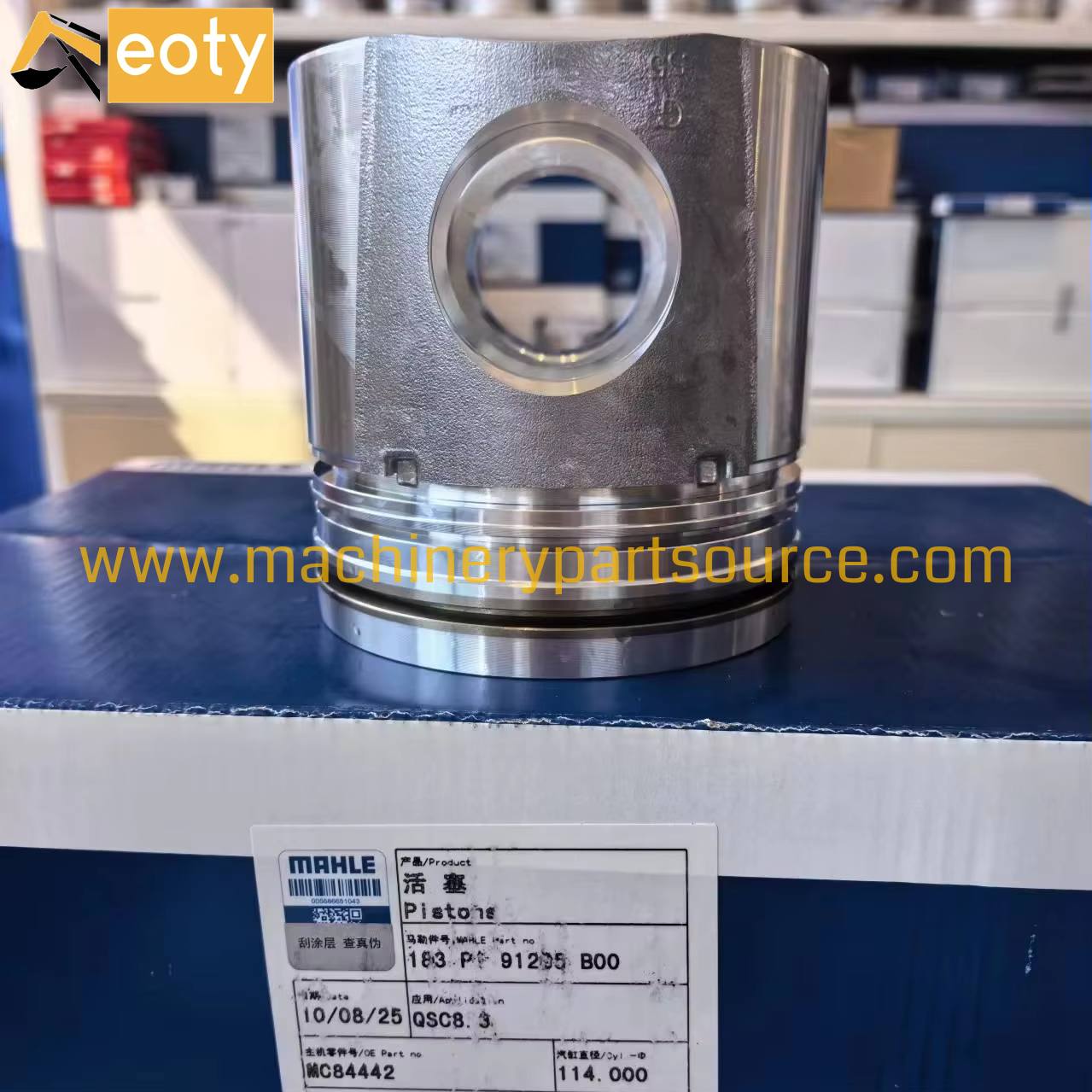Mahle 6D114 Piston 5284442 For Cummins QSC8.6 6CT PC300-8 Excavator Engine