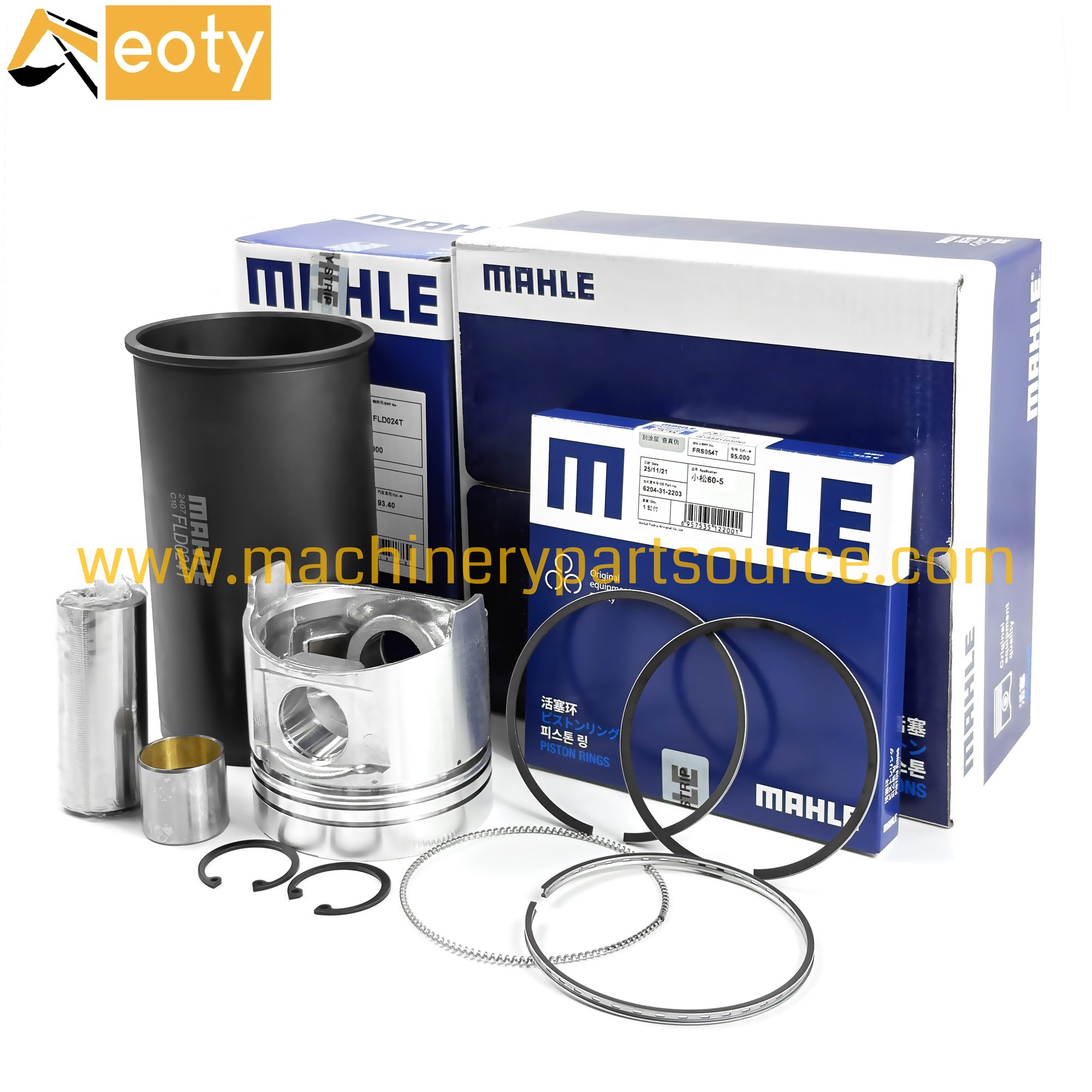 S4D95 Mahle Piston Liner Ring Kit 1K75526/000 Overhaul Kit for PC75UU-3 Excavator Engine