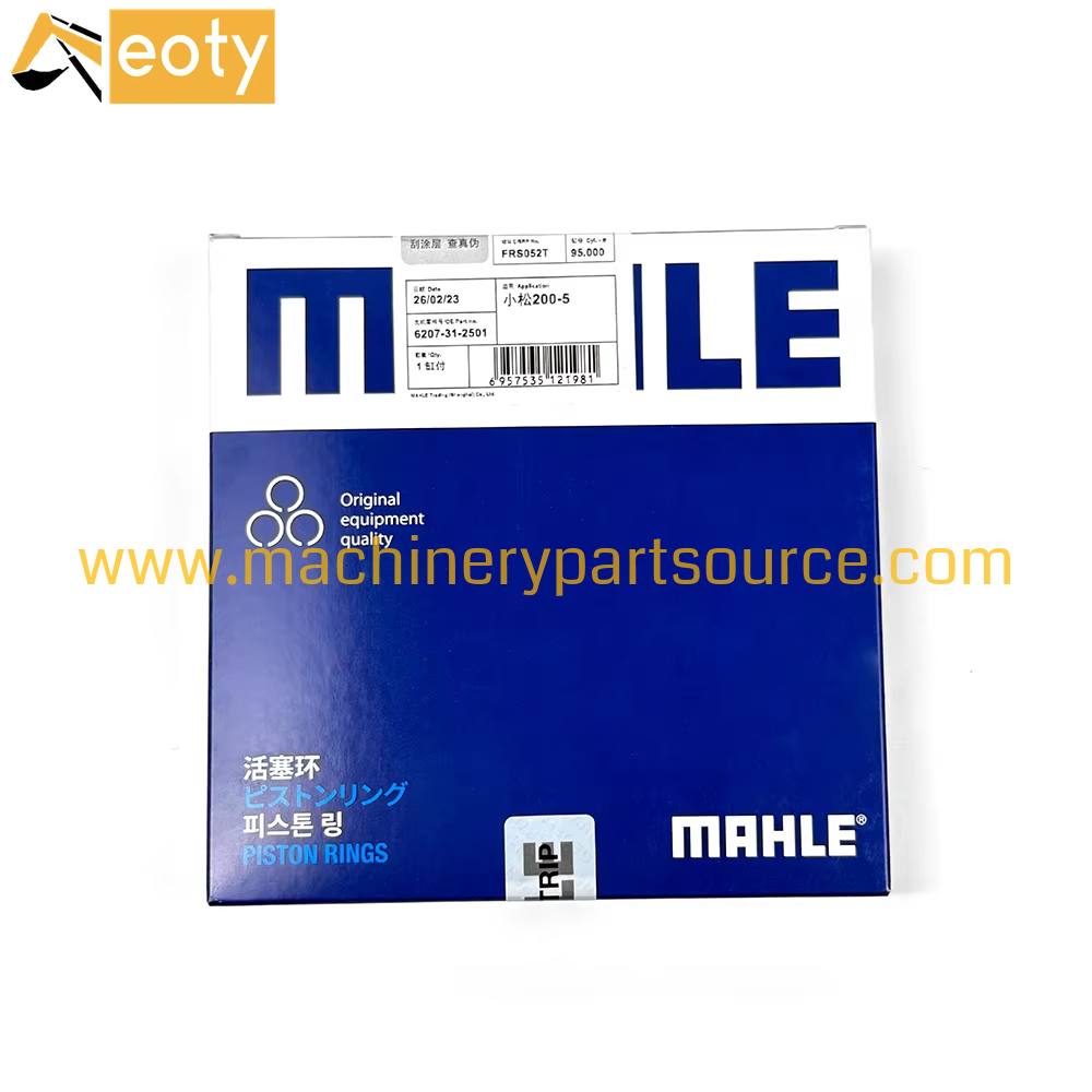Mahle Piston Ring Kit 6207-31-2501 for Komatsu PC200-5 Excavator S6D95 6D95-5 Engine