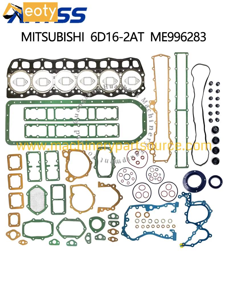Mitsubishi 6D16-2AT Engine Full Gasket Kit ME996283 for Excavator Engine Parts