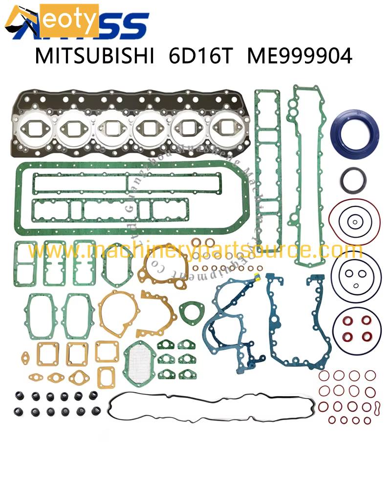 Mitsubishi 6D16T Engine Full Gasket Kit ME999904 for Excavator Engine Parts