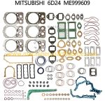 Mitsubishi 6D24 Engine Full Gasket Kit ME999609 For Excavator Engine Parts