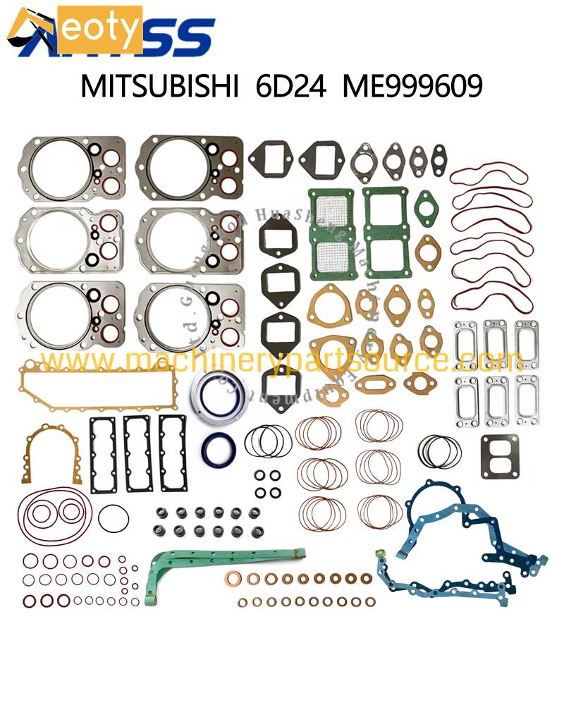 Mitsubishi 6D24 Engine Full Gasket Kit ME999609 For Excavator Engine Parts