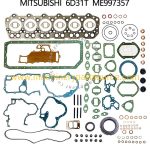 Mitsubishi 6D31T Engine Full Gasket Kit ME997357 for Excavator Engine Parts