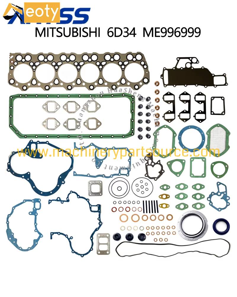 Mitsubishi 6D34 Engine Full Gasket Kit ME996999 For Excavator Engine Parts