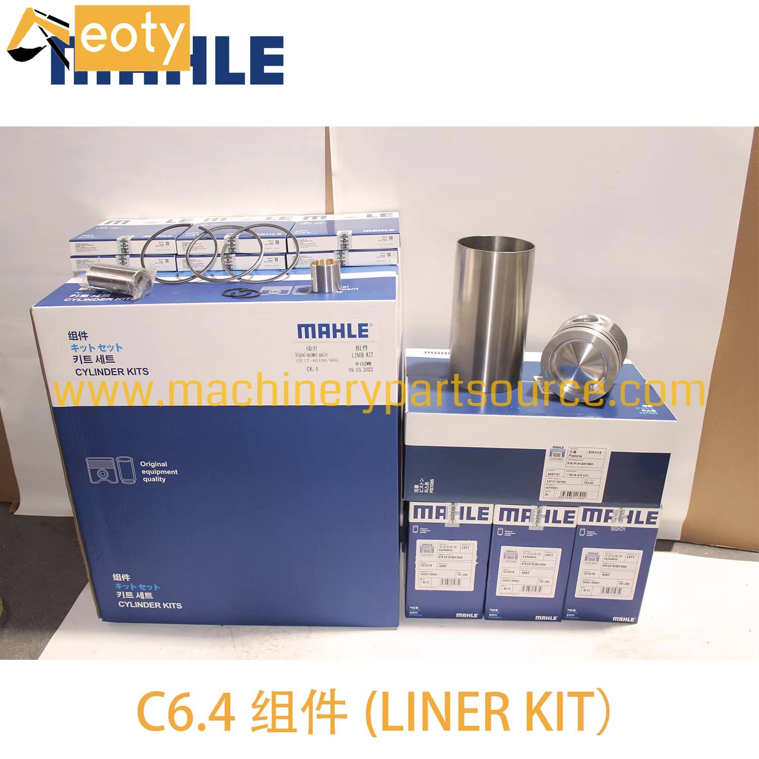 Original Mahle C6.4 Liner Kit For Perkins C6.4 Engine Cat320d 320dl Engine Rebuild